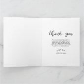 Carte De Remerciements Collage de photos de mariage à l'écriture moderne  (Intérieur)