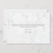 Carte De Remerciements Collage de photos en écriture Marble Amour & Remer (Dos)