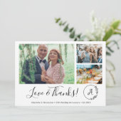 Carte De Remerciements Collage de photos pour les 50 ans de mariage Amour (Debout devant)