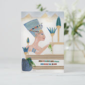 Carte De Remerciements Collage Motif égyptien (Debout devant)