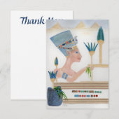 Carte De Remerciements Collage Motif égyptien (Devant / Derrière)