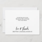 Carte De Remerciements Collage photo à la main moderne Dusty Blue (Dos)