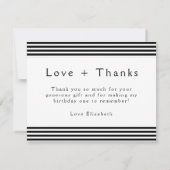 Carte De Remerciements Collage photo branché Joyeux 21e anniversaire (Dos)