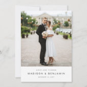 Carte De Remerciements Collage photo de mariage élégant et moderne (Devant)