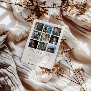 Carte De Remerciements Collage photo de sympathie Funérailles