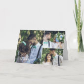 Carte de remerciements Collage photo du jour du ma (Devant)