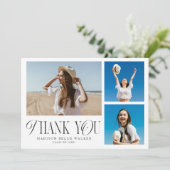 Carte De Remerciements Collage photo élégant de remerciement pour la remi (Debout devant)