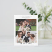 Carte De Remerciements Collage photo Mariage moderne (Debout devant)