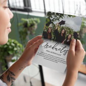 Carte De Remerciements Collage photo moderne Amis Graduation