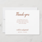 Carte De Remerciements Collage photo moderne en terre cuite (Dos)