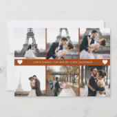 Carte De Remerciements Collage photo moderne en terre cuite (Devant)