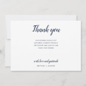 Carte De Remerciements Collage photo moderne Navy Blue (Dos)