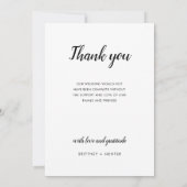 Carte De Remerciements Collage photo moderne White Calligraphy 9 (Dos)