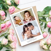 Carte De Remerciements Collage photo multi photo simple pour bébé