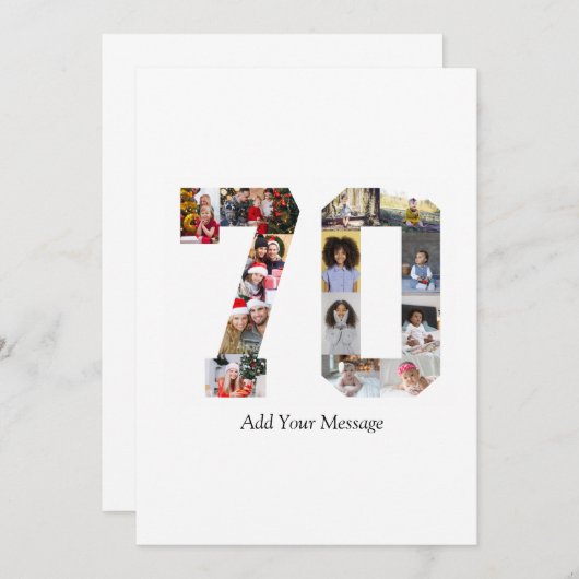 Carte De Remerciements Collage photo numéro 70 (Devant / Derrière)