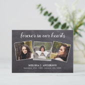 Carte De Remerciements Collage photo rustique Sympathy Funeral (Debout devant)