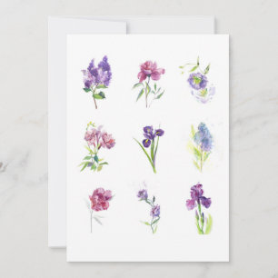 Carte De Remerciements Collection Botanique Délicate – Art Floral Élégant