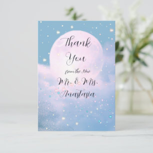 Carte De Remerciements Collection de mariage atmosphérique Moonlight Shim