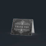 Carte De Remerciements Collection de Mariages Ornate Chalkboard<br><div class="desc">La Collection Mariage Ornate Chalkboard - Merci Cartes.</div>