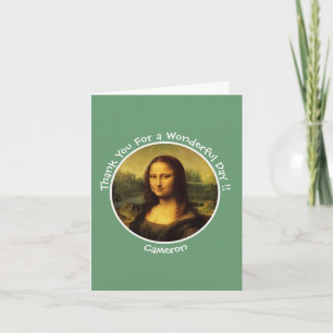 Carte De Remerciements Collection Leonardo da Vinci Mona Lisa
