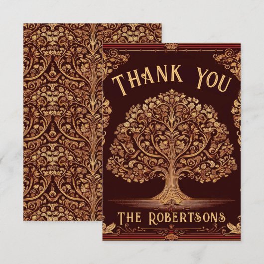 Carte De Remerciements Collection Réunion familiale (Devant / Derrière)