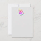 Carte De Remerciements Collier coeur pour Bouledogue Français (Dos)