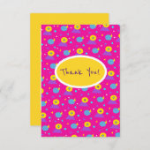 Carte De Remerciements Coloré (Devant / Derrière)