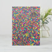 Carte de remerciements coloré Abstrait (Debout devant)