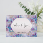 Carte de remerciements coloré Floral Pearly Gems (Debout devant)