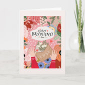 Carte De Remerciements Coloré Floral Valentine (Devant)