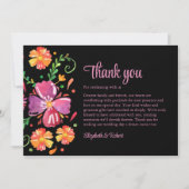 Carte De Remerciements Coloré mexicain Mariage Fiesta (Devant)