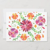 Carte De Remerciements Coloré mexicain Mariage Fiesta (Dos)