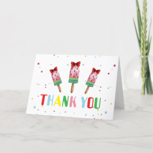 Carte De Remerciements Coloré Prêt À Pop Baby shower Crème Glace