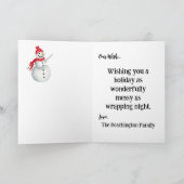 Carte De Remerciements * Colorful 2 Whimsical Christmas Girl Gift AP97 (Intérieur)