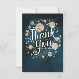 Carte De Remerciements Colorful Magical Starry Celestial