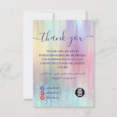 Carte De Remerciements Colorful Minimal Professional (Devant)