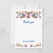 CARTE DE REMERCIEMENTS COLORFULL OTOMI MEXICAN (Devant)