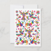 CARTE DE REMERCIEMENTS COLORFULL OTOMI MEXICAN (Dos)