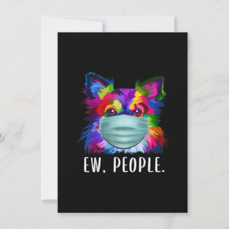 Carte De Remerciements colorl chihuahua ew people dog wearing facemask
