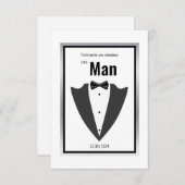 Carte De Remerciements Combinaison Tuxedo et cravate arc en noir et blanc (Devant / Derrière)