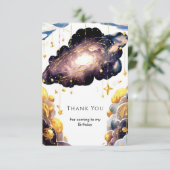 Carte De Remerciements Comète Magique Anniversaire Spatial (Debout devant)