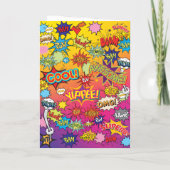 Carte De Remerciements Comic Book Pop Art 💥 🎉 Mariage incroyable (Dos)