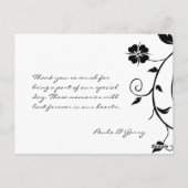 Carte de remerciements - Commande personnalisée (Dos)