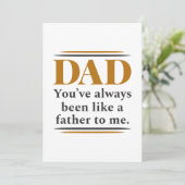 Carte De Remerciements Comme Un Père (Debout devant)