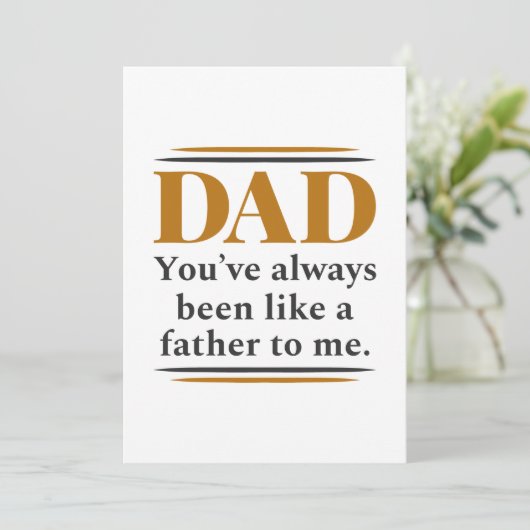 Carte De Remerciements Comme Un Père (Debout devant)