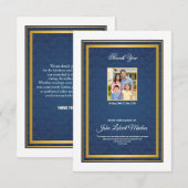 Carte de remerciements commémoratif (Devant / Derrière)