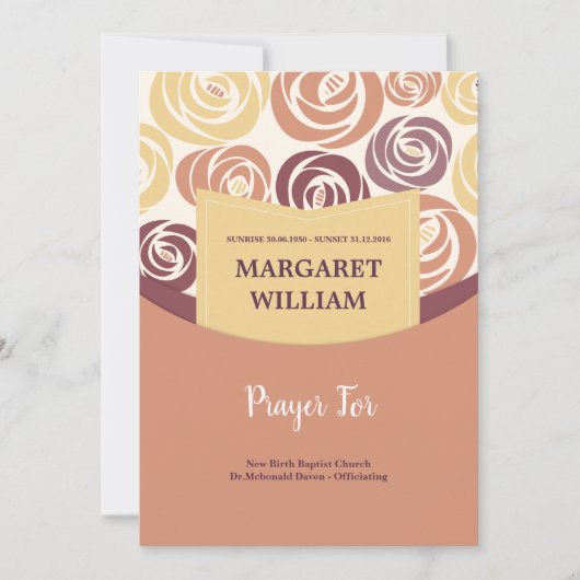 Carte de remerciements commémoratif (Devant)