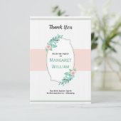 Carte de remerciements commémoratif (Debout devant)