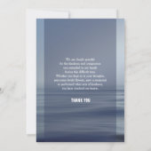 Carte de remerciements commémoratif (Dos)