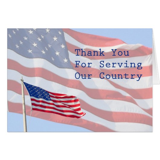 Carte de remerciements commémoratif (Devant horizontal)